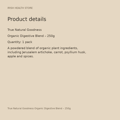 True Natural Goodness Organic Digestive Blend – 250g product details