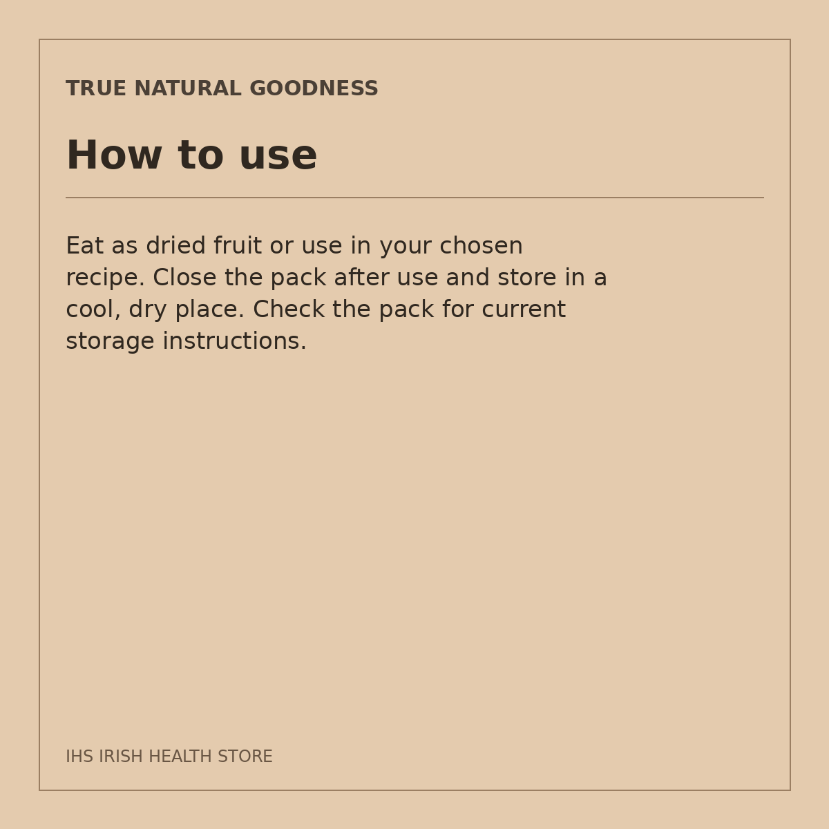 True Natural Goodness Organic Dried White Mulberries – 250g: how to use