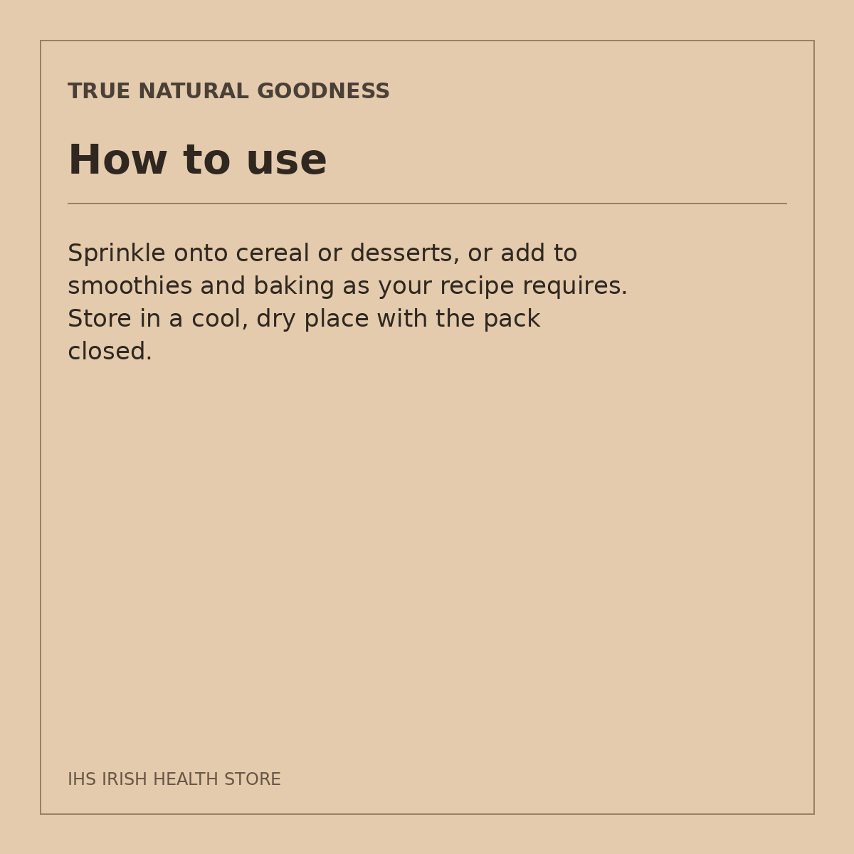 True Natural Goodness Organic Raw Cacao Nibs – 1kg: how to use