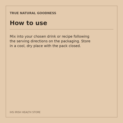True Natural Goodness Organic Rice Protein Powder – 80% Protein – 1kg: how to use