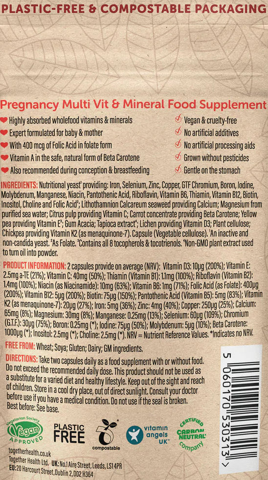 Vegan Whole Food Pregnancy Multivitamins