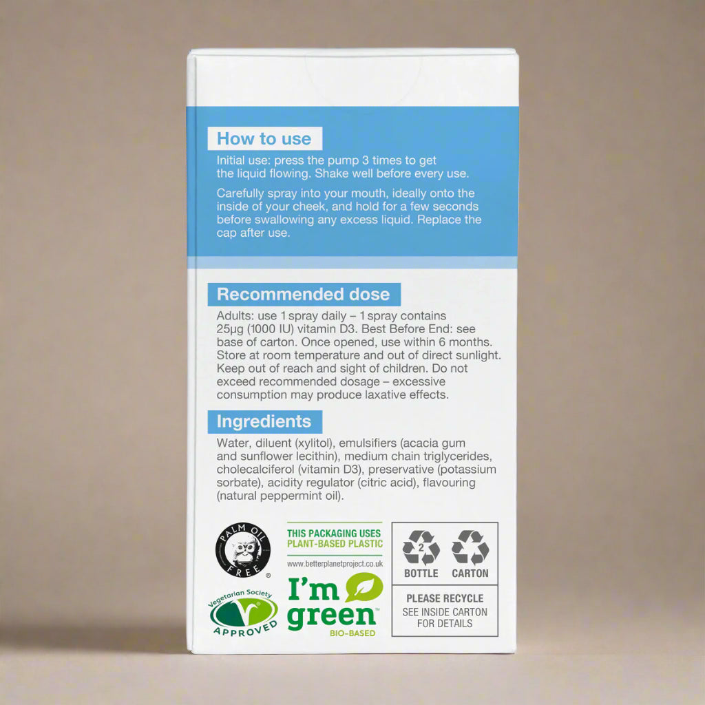 Vitamin D3 oral spray with peppermint flavour from Better You