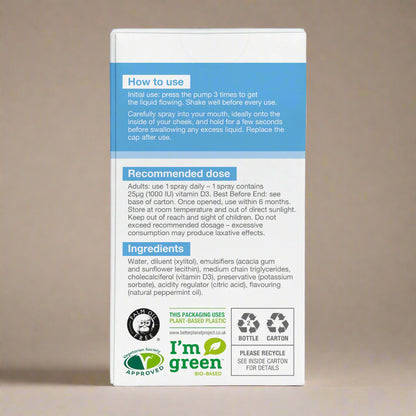 Vitamin D3 oral spray with peppermint flavour from Better You