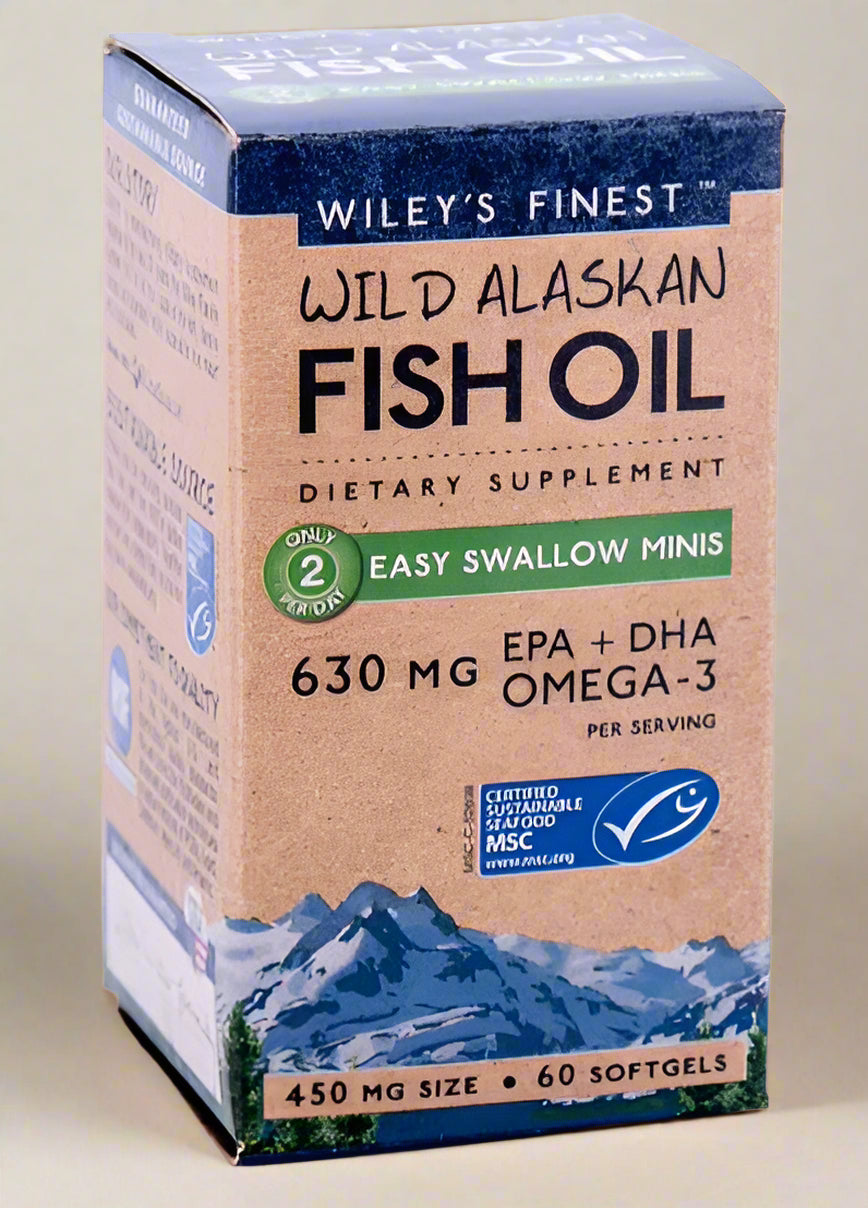 Wiley’s Finest Easy Swallow Minis 60 Capsules with omega-3 EPA and DHA