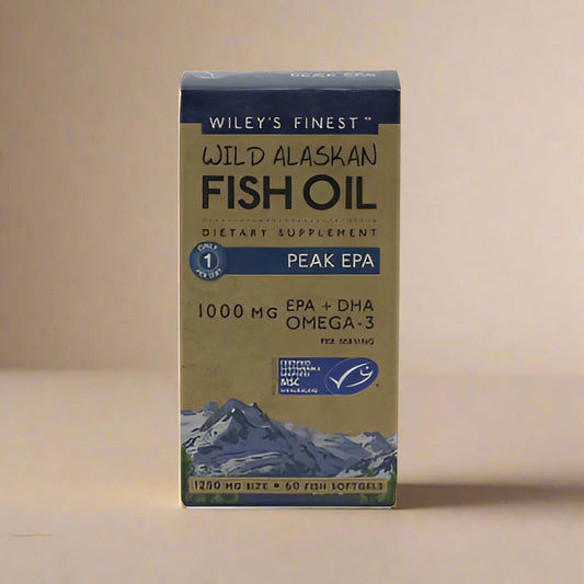 Wiley’s Finest Peak EPA 60 capsules with 1000mg omega-3 from fish oil