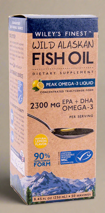  Wiley’s Finest Peak Omega-3 Liquid 125ml with lemon flavour
