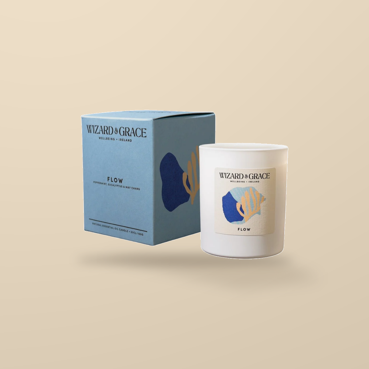 Wizard & Grace Flow Natural Essential Oil Candle – 20cl — product and original packaging