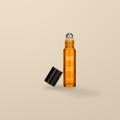 Wizard & Grace Mood Boost Pulse Point Oil Rollerball – 10ml — product and original packaging