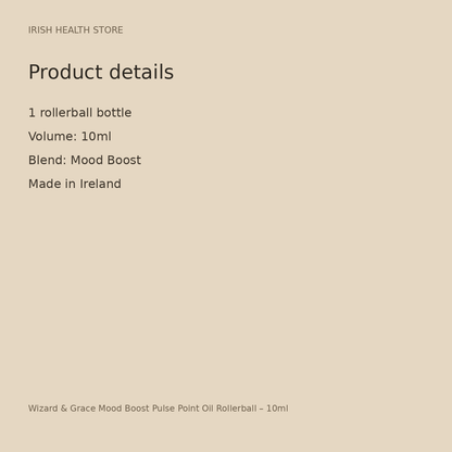 Wizard & Grace Mood Boost Pulse Point Oil Rollerball – 10ml product details