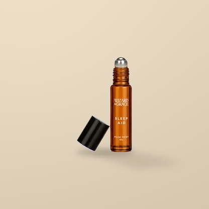 Wizard & Grace Sleep Aid Pulse Point Oil Rollerball – 10ml — product and original packaging