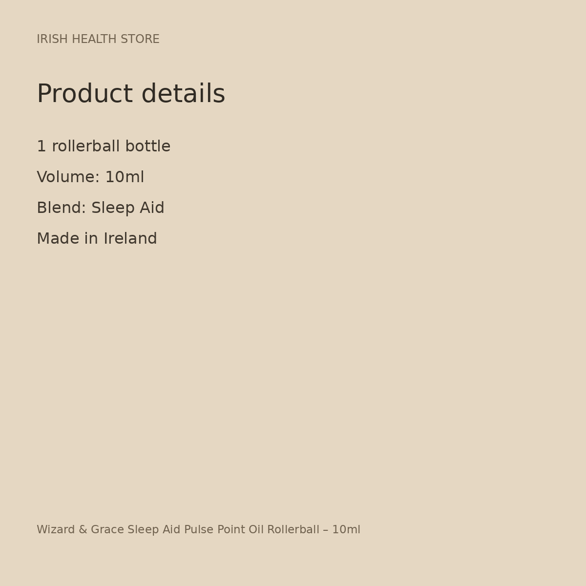 Wizard & Grace Sleep Aid Pulse Point Oil Rollerball – 10ml product details