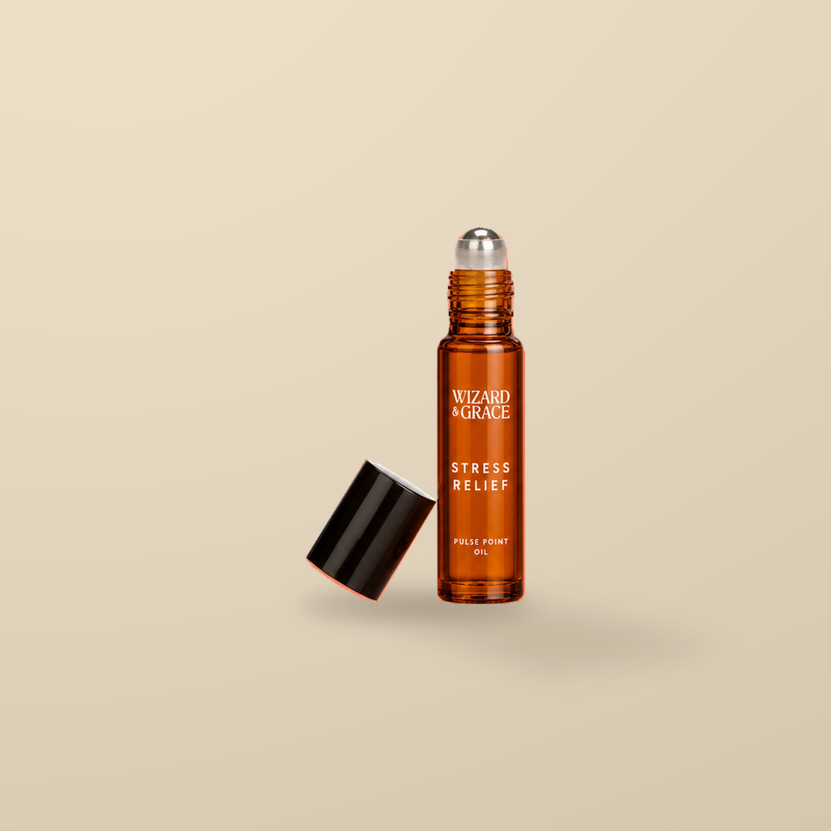 Wizard & Grace Stress Relief Pulse Point Oil Rollerball – 10ml — product and original packaging