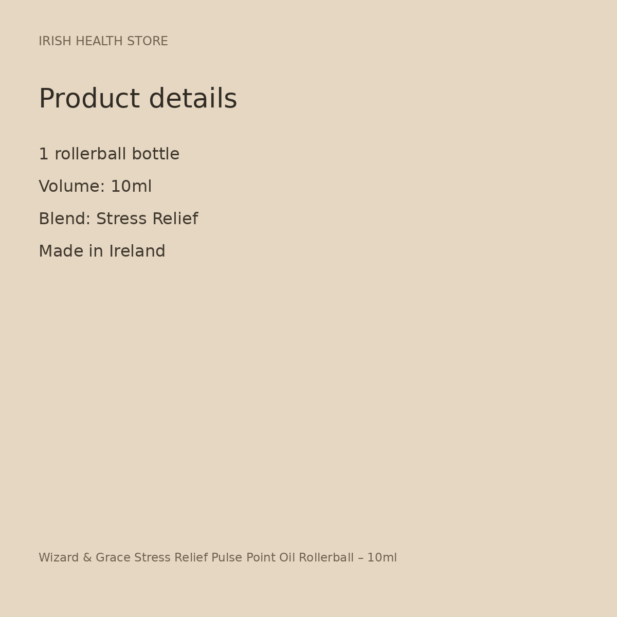 Wizard & Grace Stress Relief Pulse Point Oil Rollerball – 10ml product details