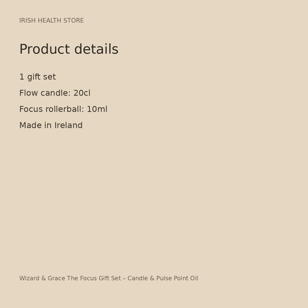 Wizard & Grace The Focus Gift Set – Candle & Pulse Point Oil product details