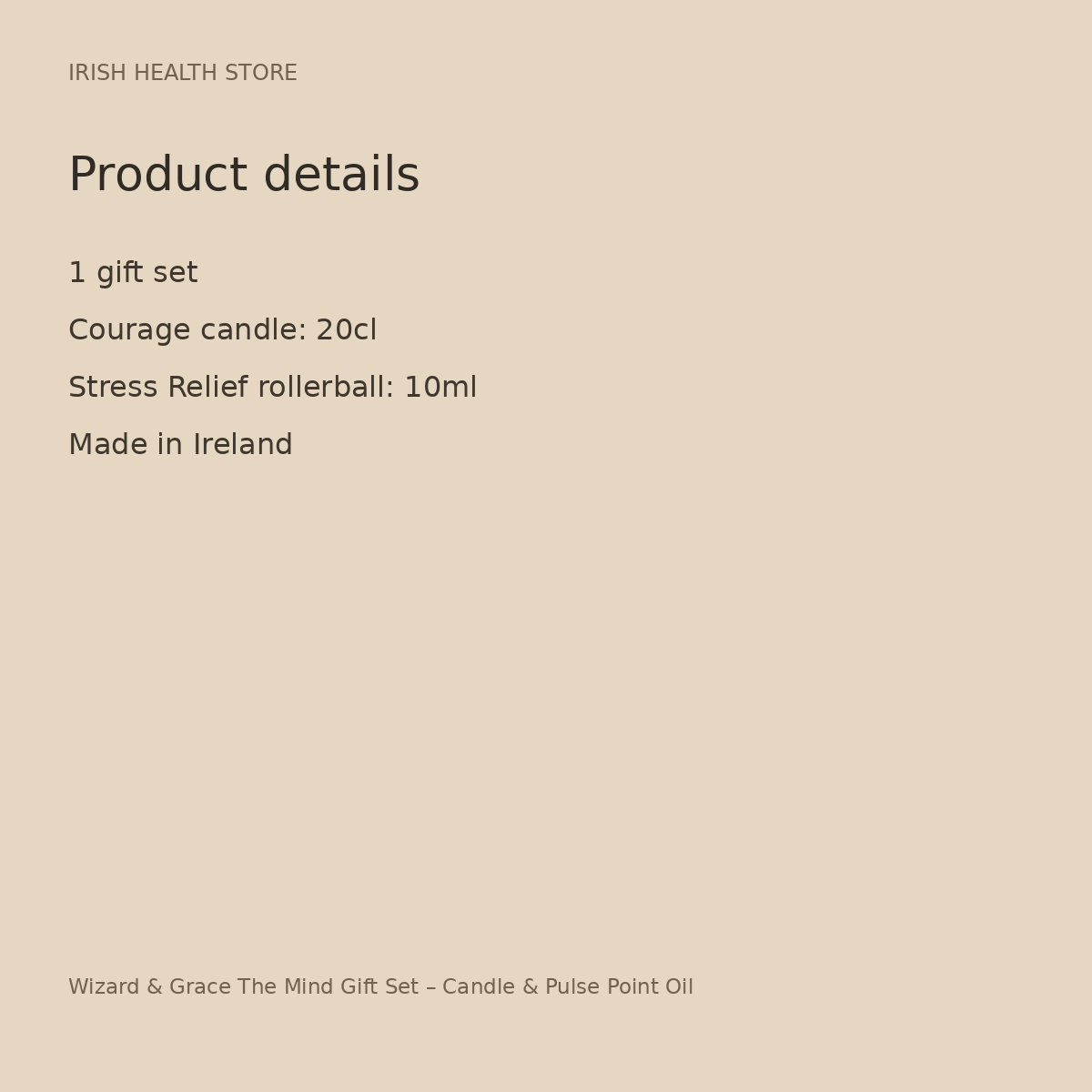 Wizard & Grace The Mind Gift Set – Candle & Pulse Point Oil product details
