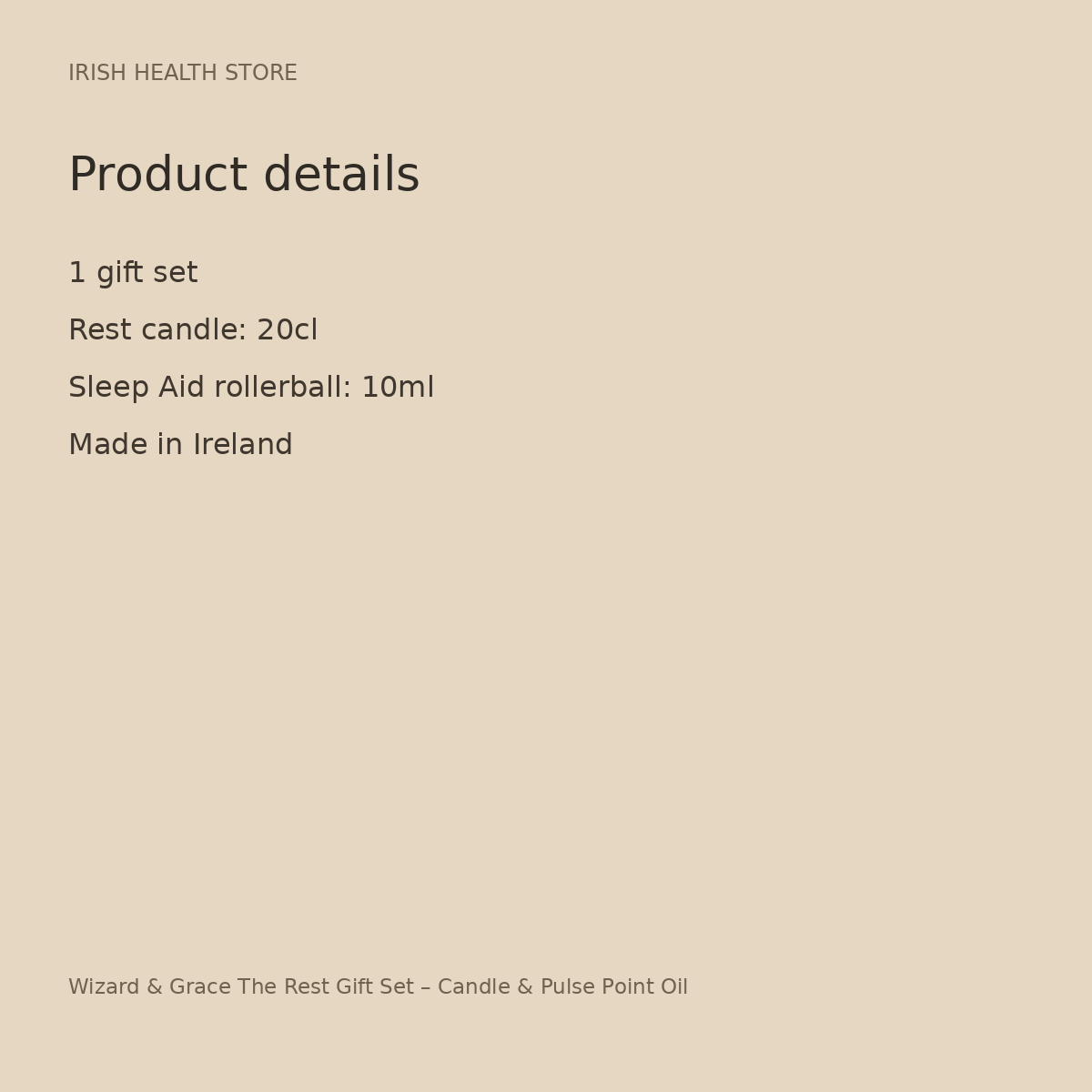 Wizard & Grace The Rest Gift Set – Candle & Pulse Point Oil product details